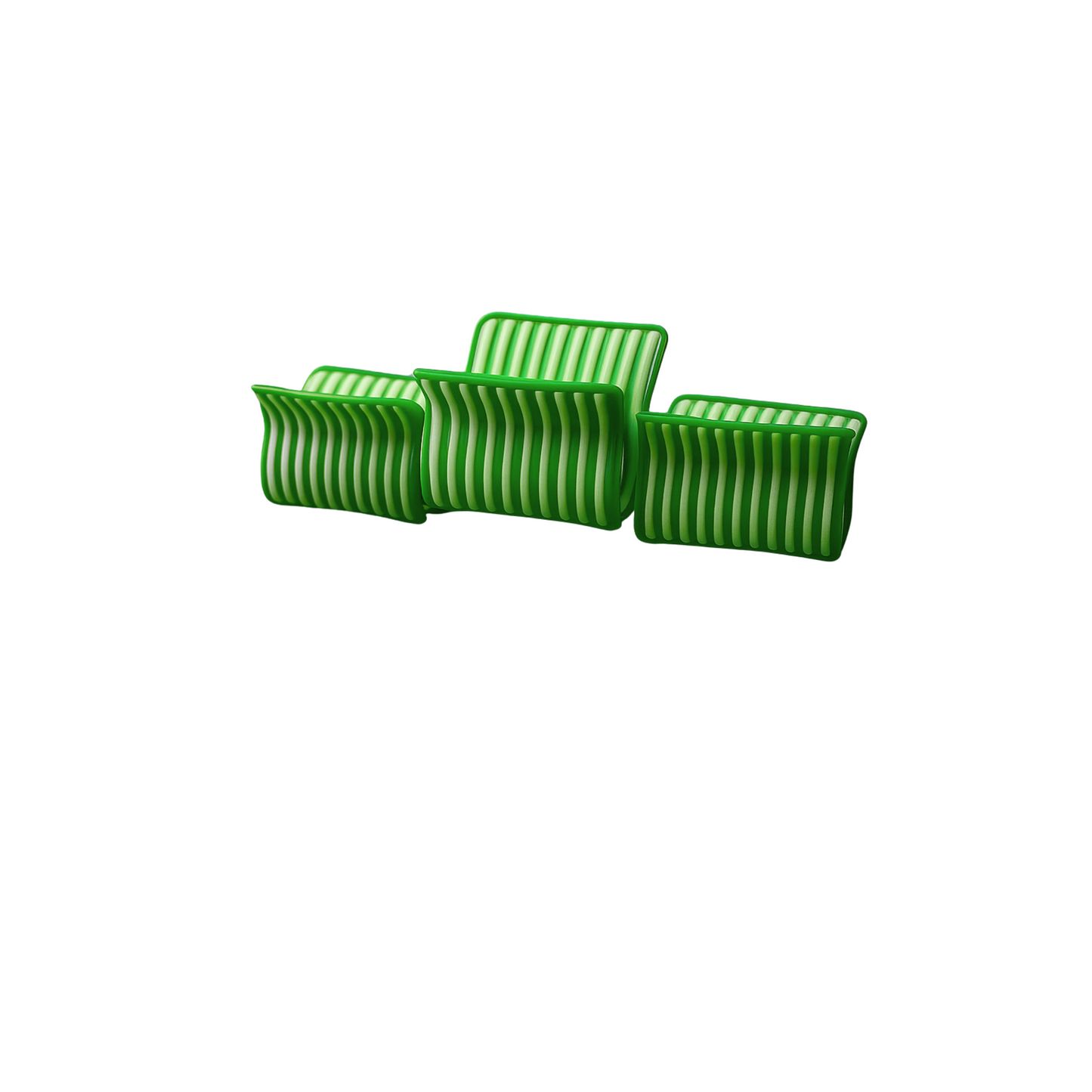 Green & White Hair Clutcher – Independence Day Special Edition