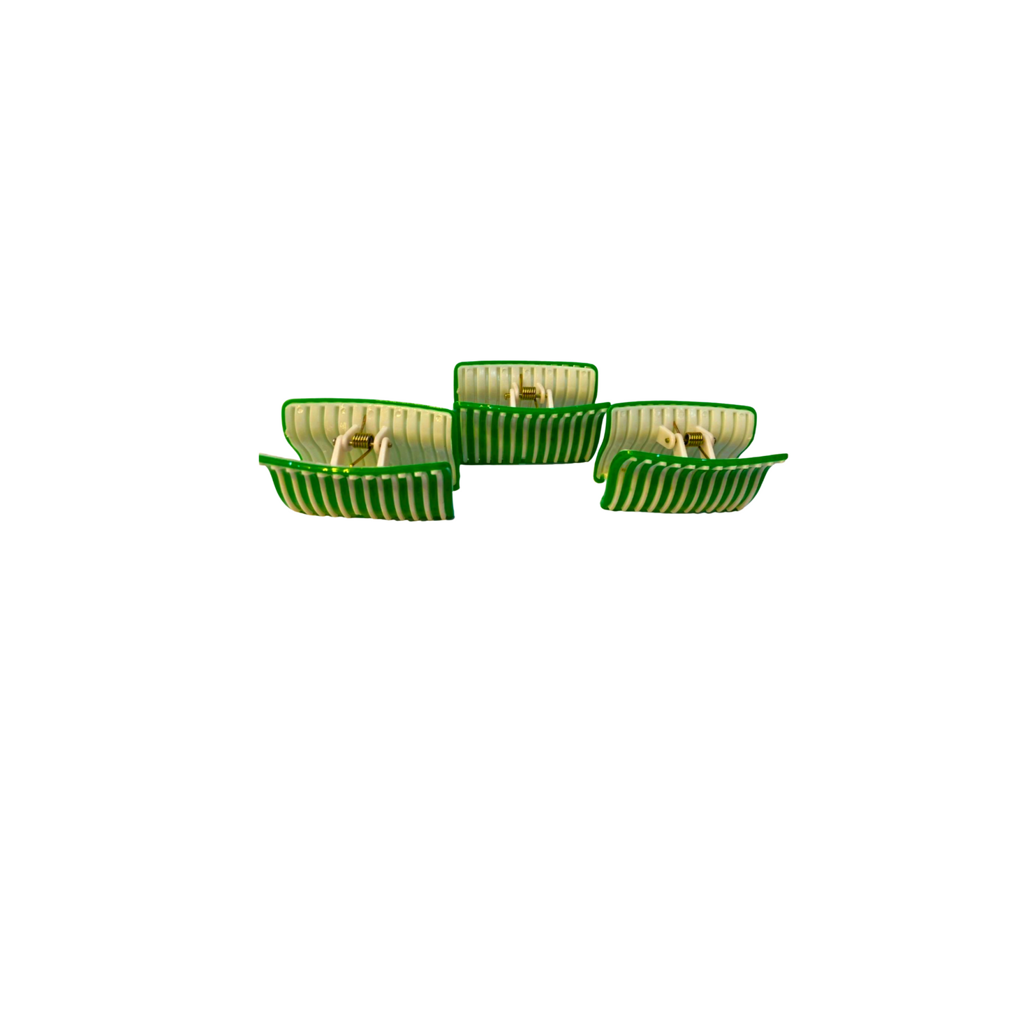 Green & White Hair Clutcher – Independence Day Special Edition