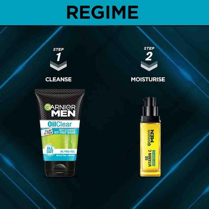 Garnier Men Oil Clear Clay D - Tox Facewash