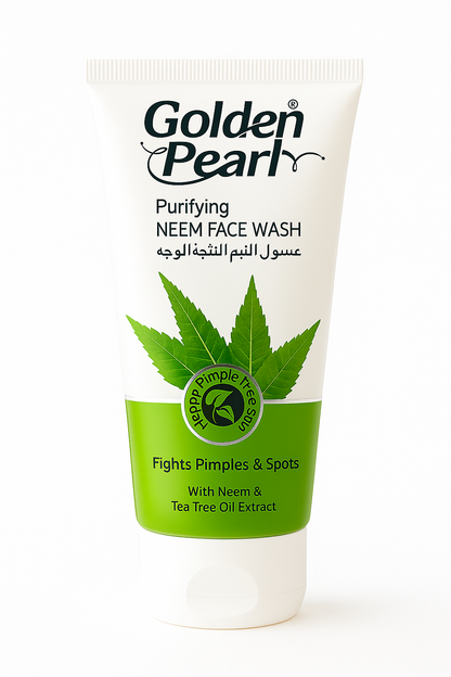 Golden Pearl Purifying Neem Face Wash Fights Pimples & Spots With Neem & Tea Tree Oil Extract