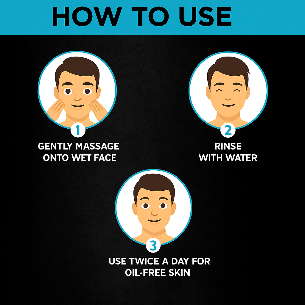 Garnier Men Oil Clear Clay D - Tox Facewash