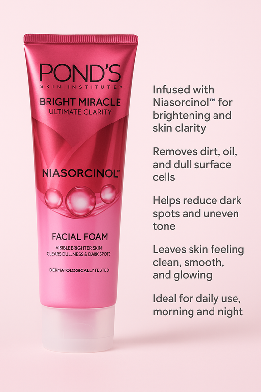 Ponds Bright Miracle Ultimate Clarity Niasorcinol Facial Foam 100g