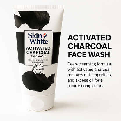 Skin White Activated Charcoal Face Wash, 60g
