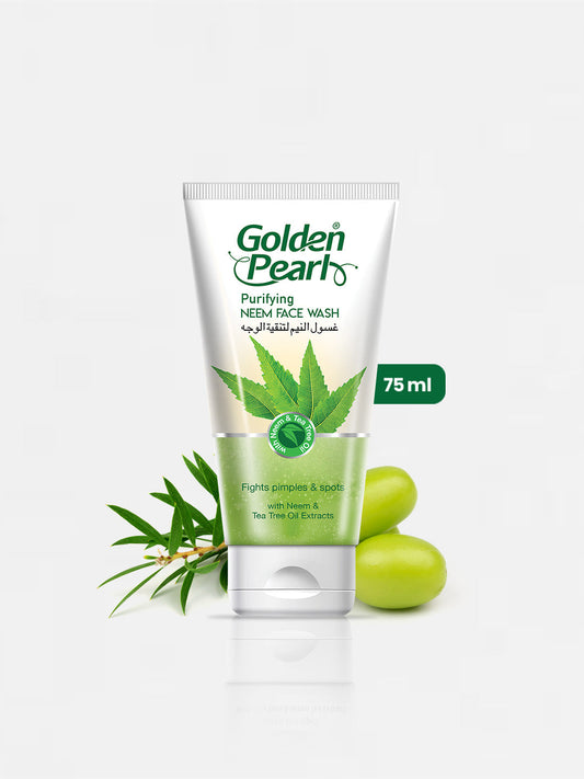 Golden Pearl Purifying Neem Face Wash Fights Pimples & Spots With Neem & Tea Tree Oil Extract