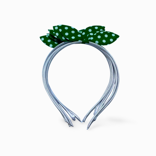 14 August Special – Green Polka Dot Bow Headbands Pack of 6 |12