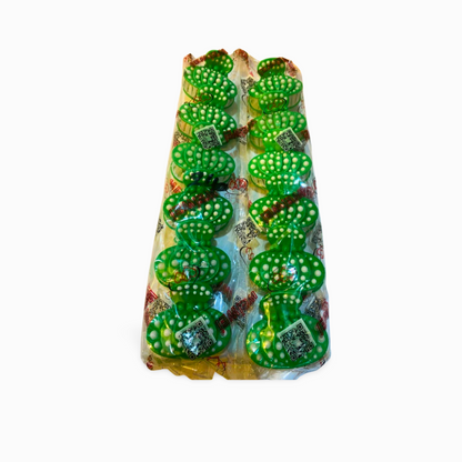 "Green & White Striped Hair Clutcher – Independence Day Special 6/12 pieces