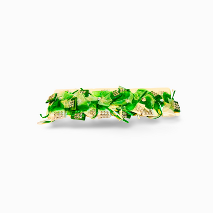 Green Ribbon & Stone Hair Clips – 14 August Independence Day Special (Pack of 12)