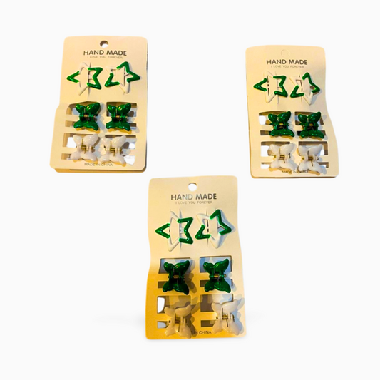 Independence Day Special – Handmade Butterfly and Star Hair Clip Set 6/12 Pieces)